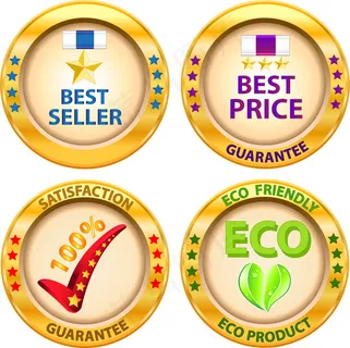 金属质感圆形标签矢量素材-2