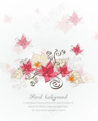 花在春天的花朵矢量插图