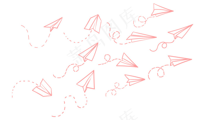 纸飞机卡通装饰图案