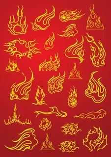 火焰花纹矢量图 火焰花纹矢量图
