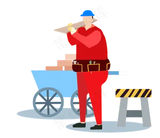 劳动节工地建筑工人形象劳动节工地建筑工人形象,免抠元素