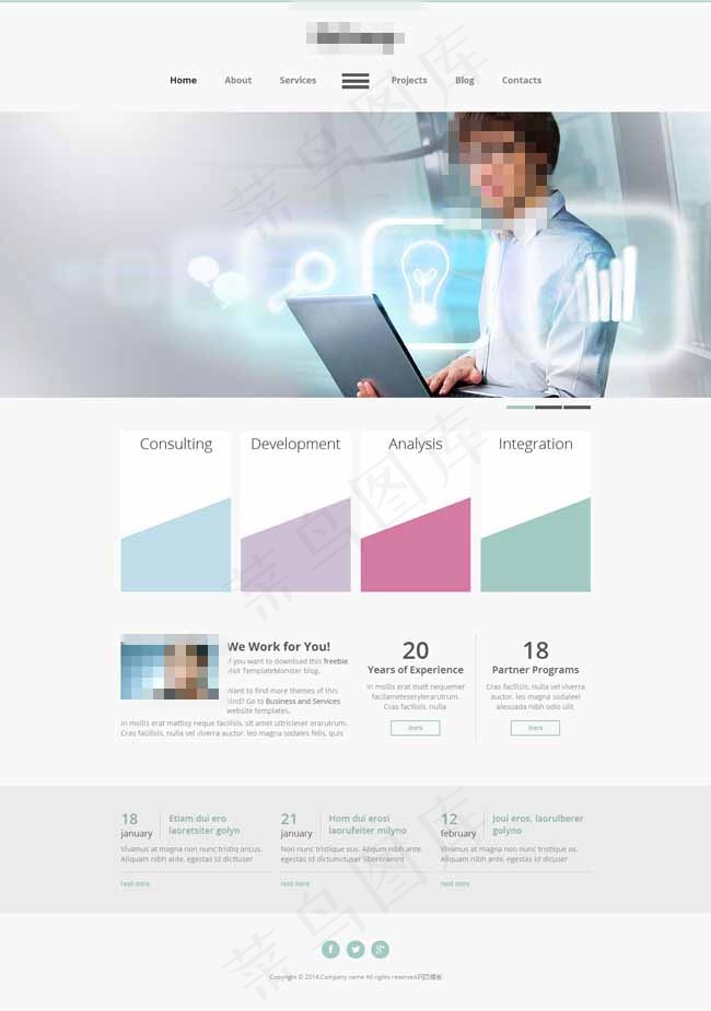 html5 css3设计公司网站模...