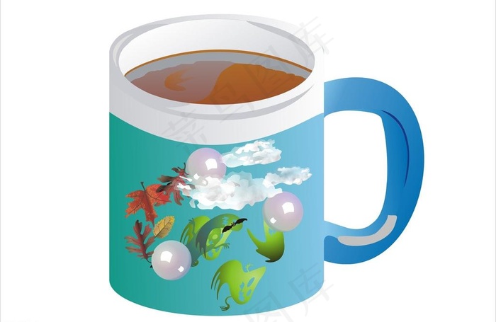 diy水杯图片cdr矢量模版下载