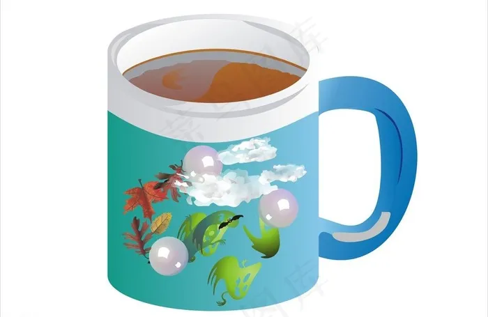 diy水杯图片cdr矢量模版下载