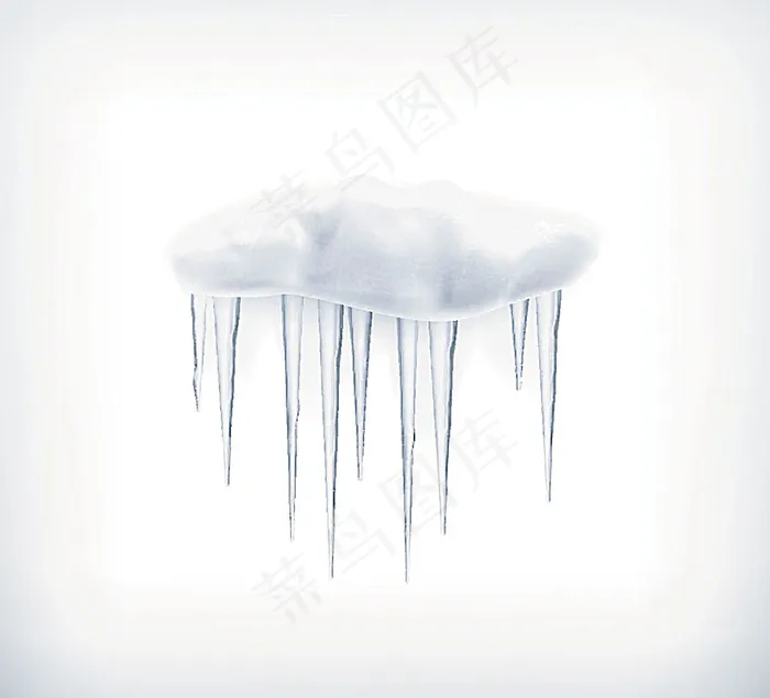 立体云朵与冰块eps,ai矢量模版下载