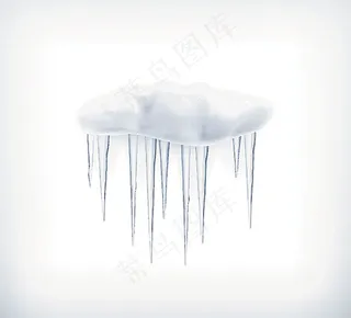 立体云朵与冰块