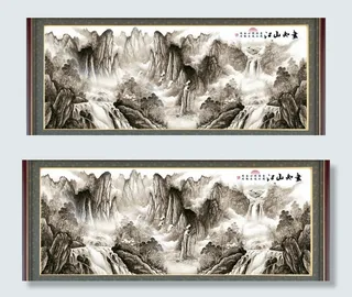 巨幅山水画图片