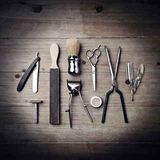 怀旧理发工具摄影