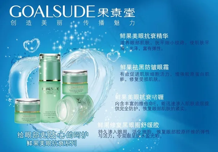 果素堂眼部护理宣传单图片psd模版下载