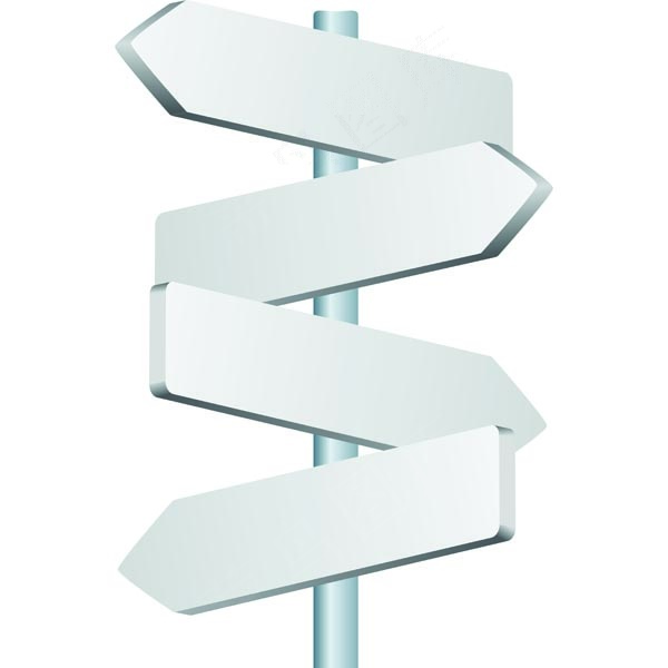 精致指路牌矢量素材