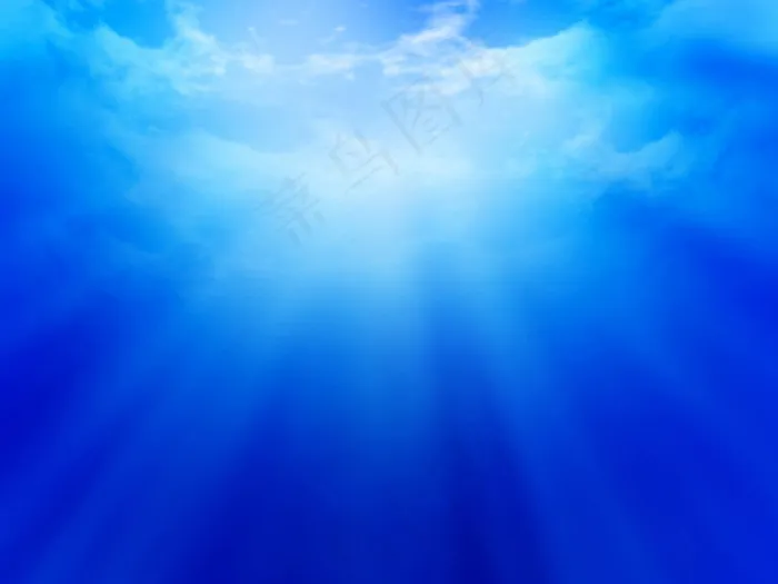蓝色的天空和太阳