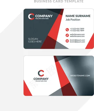 简约商务风名片