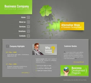 四叶草网页psd模板