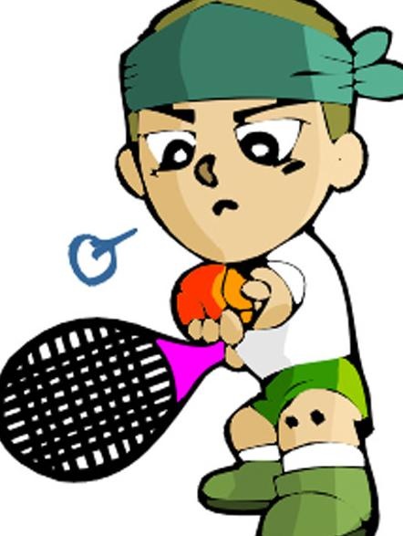 羽毛球 卡通运动人物图片