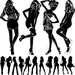 舞蹈女性剪影