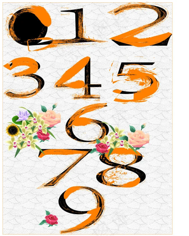 艺术数字ai矢量模版下载