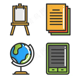 立体教育类icon图标