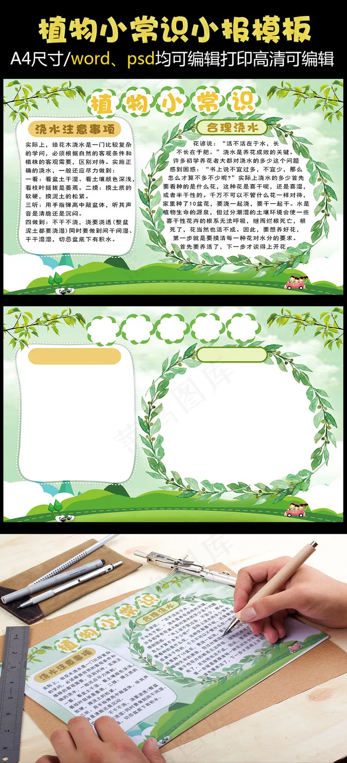 植物小常识2(4961X3508(DPI:300))psd模版下载