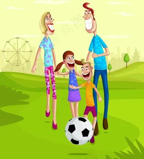 卡通家庭图片