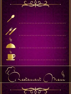 欧式花纹菜单封面设计图片