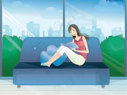女性看书图片