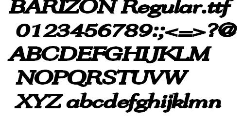 BARIZON 英文字体下载