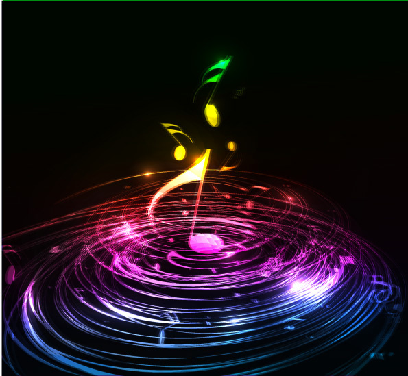 背景矢量音乐音符柔光