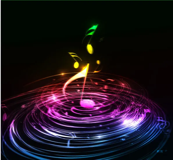 背景矢量音乐音符柔光ai矢量模版下载