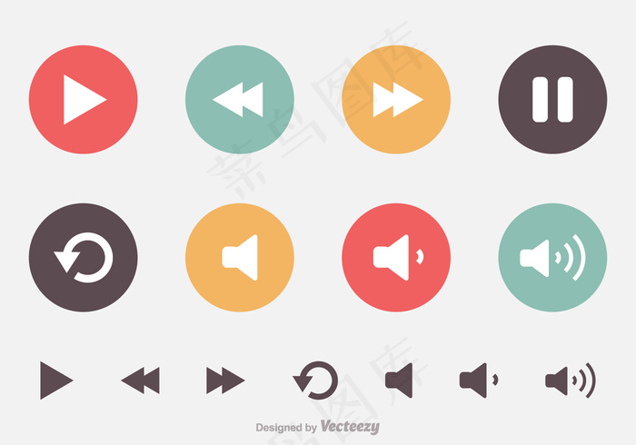 媒体播放器按钮