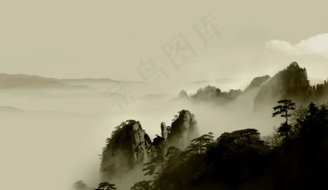 高山水墨