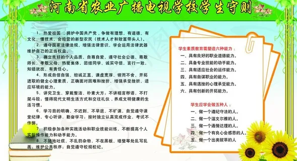 农业广播电视学校学生守则图片