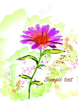 美丽植物花朵矢量背景