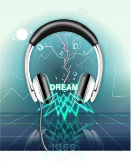 耳机音乐素材图片