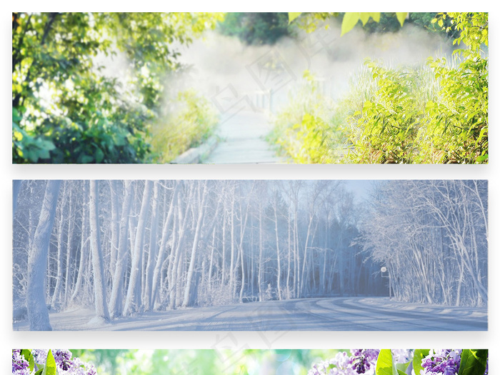 清新鲜花天猫淘宝海报背景素材