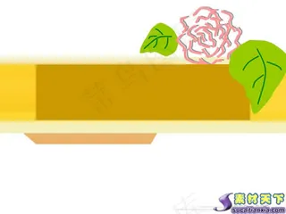 简约牡丹花背景PPT模板