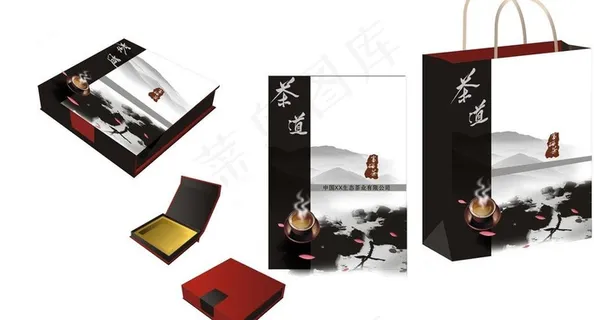 茶叶包装 中国风 (效果图 平面图... 茶叶包装 中国风 (效果图 平面图...