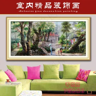 田园风景油画匾画