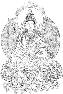 菩萨人物线稿素材110