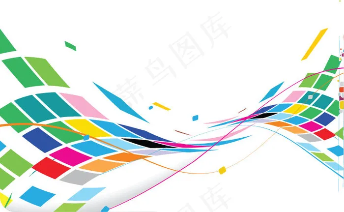 摘要波纹设计丰富多彩的背景矢量eps,ai矢量模版下载