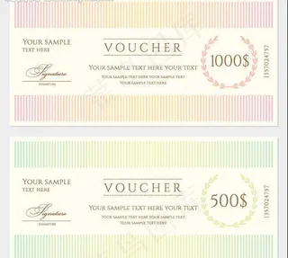 欧式花纹 现金券图片