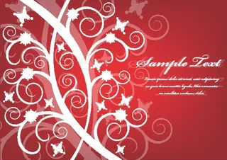 白色花纹矢量图素材