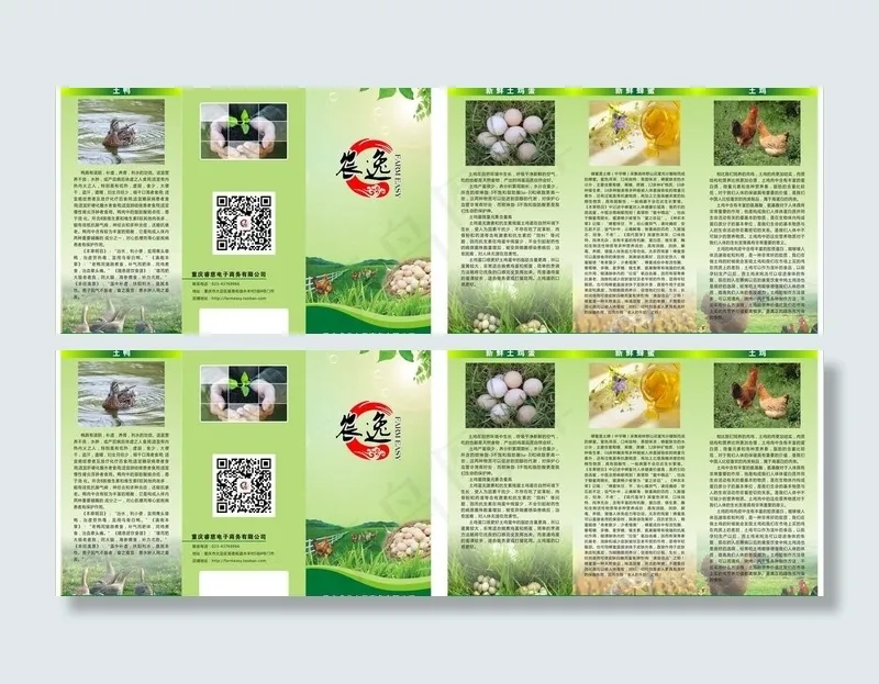 农逸三折页cdr矢量模版下载
