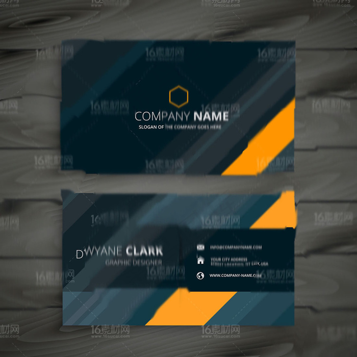深颜色商务名片设计矢量素材