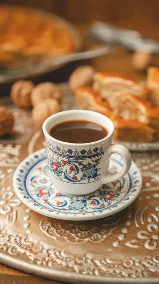 陶瓷花纹杯高清摄影图片