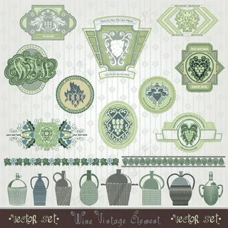 炫酷古典花纹图案矢量素材