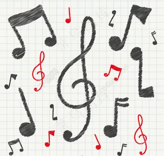 创意音符无缝背景矢量素材