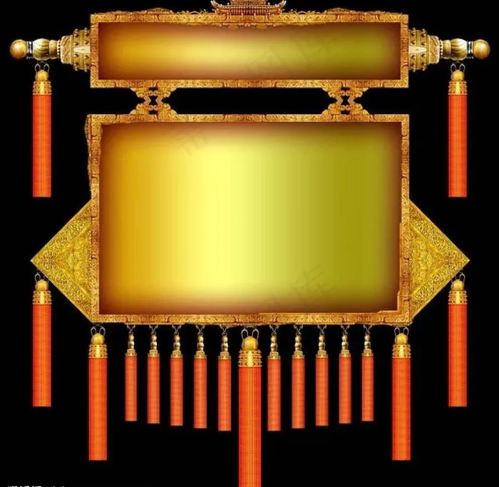 *中国古典黄金相框图片