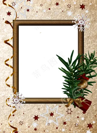 圣诞框架平面设计图图片