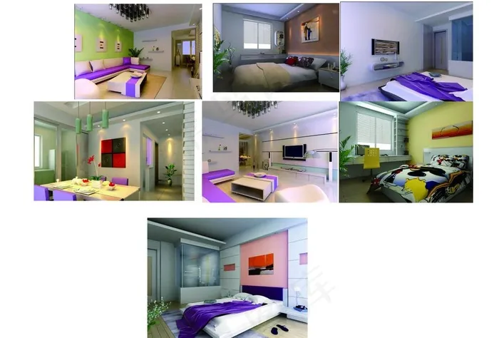 简洁三居室（含效果）