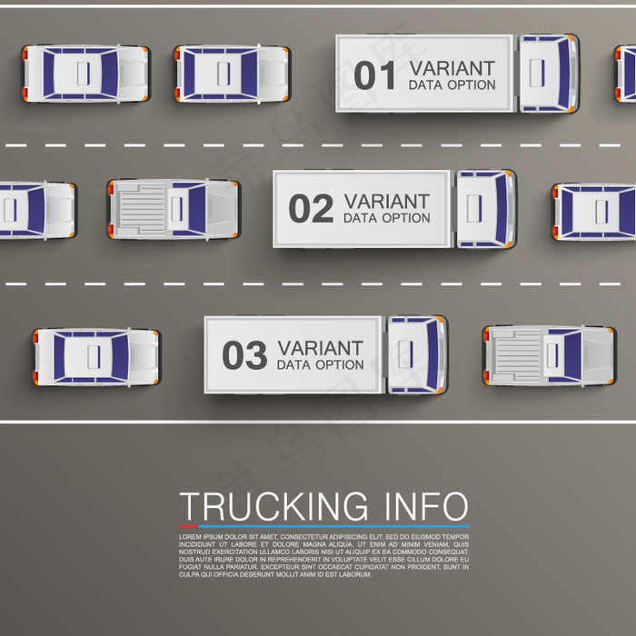 货车商务信息图矢量素材eps,ai矢量模版下载